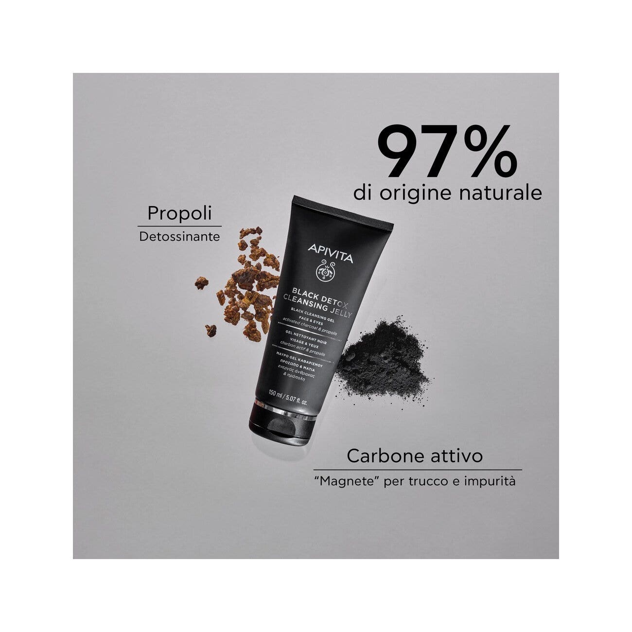 Apivita Gel Limpiador Negro para Rostro/Ojos 150 ml