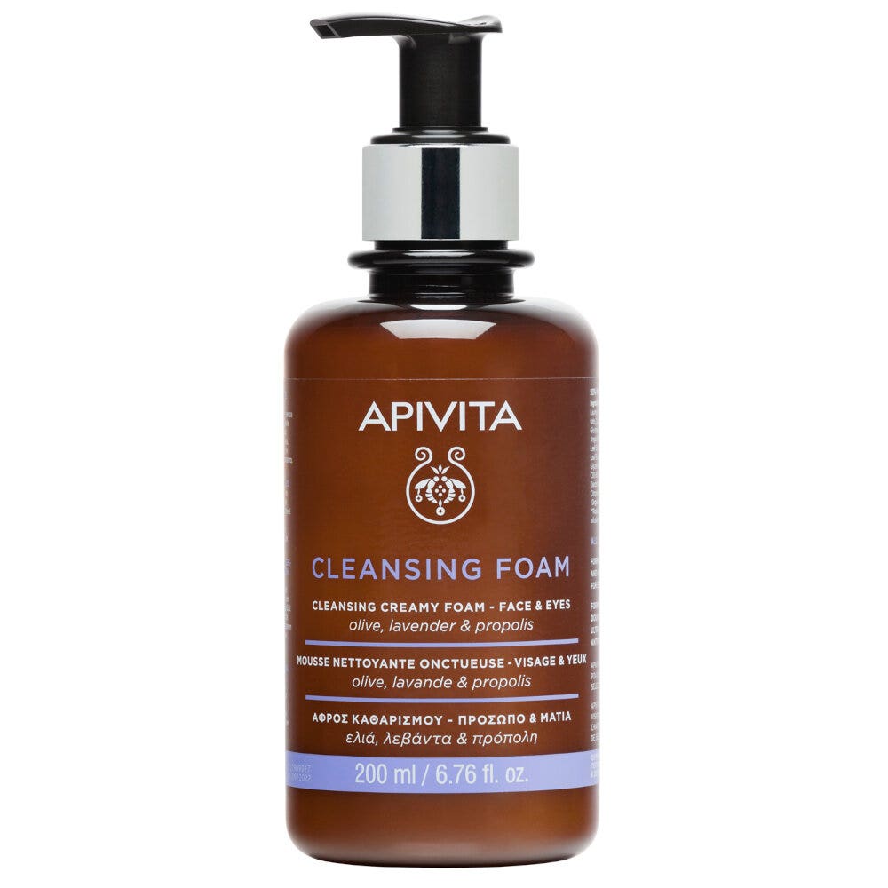 Apivita Espuma Limpiadora Cremosa para Rostro/Ojos 200 ml