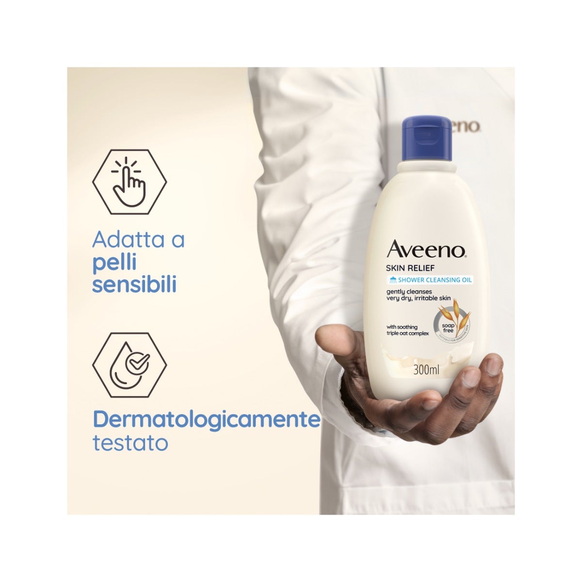 Aveeno Skin Relief Limpiador en Aceite para Baño y Ducha 300 ml