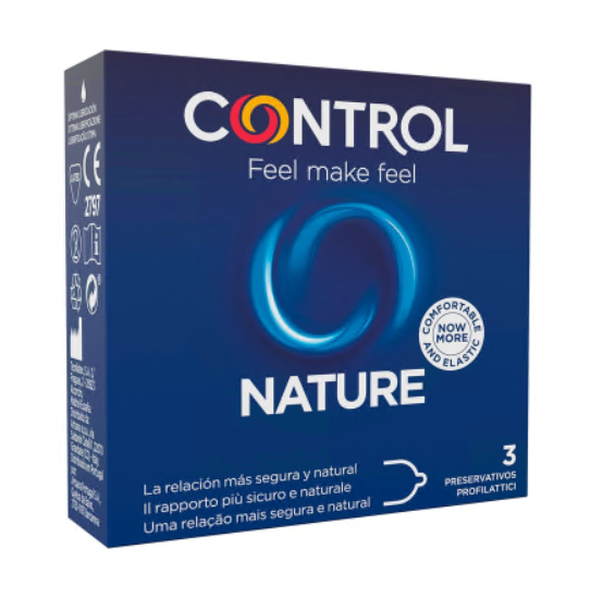 Control Nature Condones de látex natural, 3 unidades
