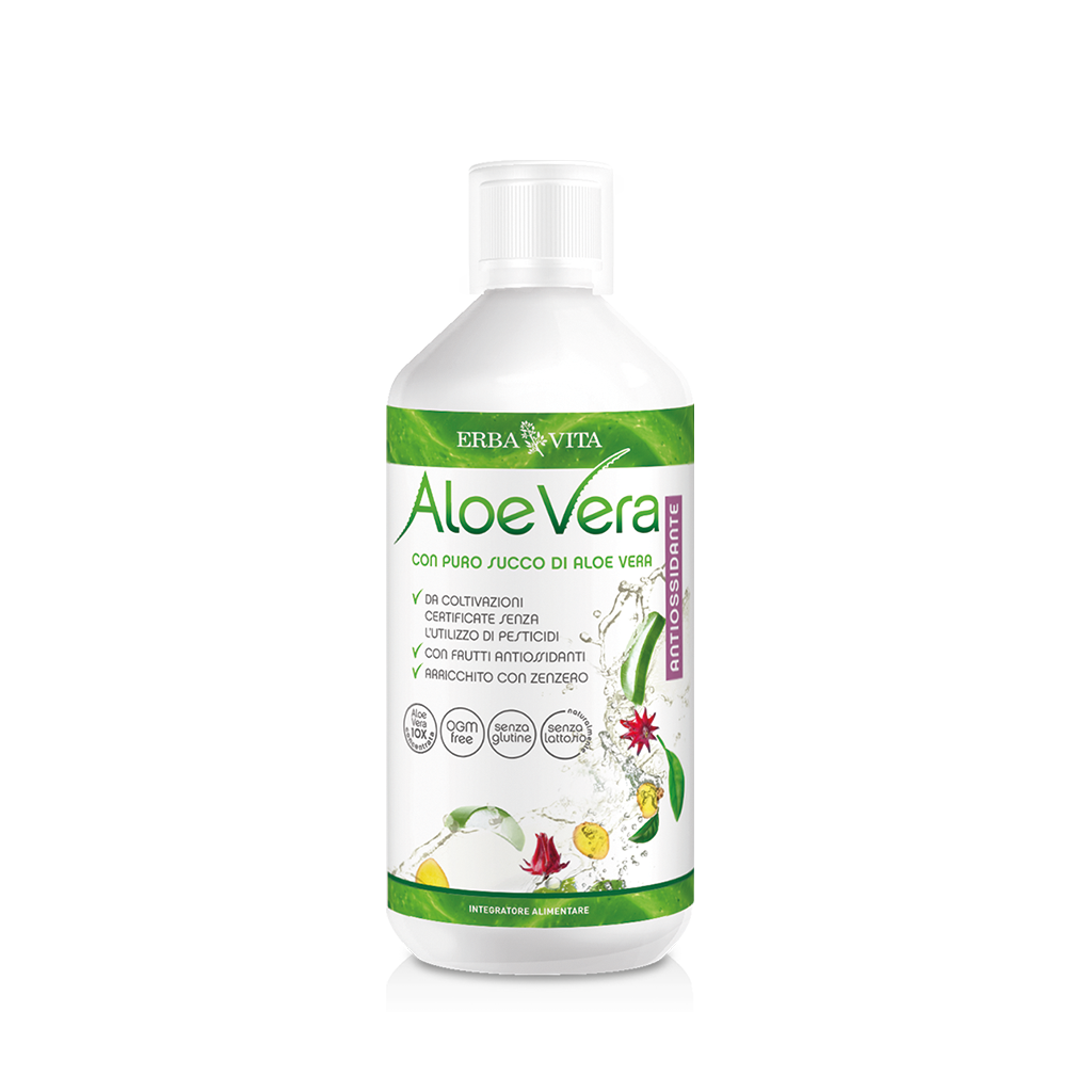 Erba Vita Aloe Vera Puro Succo Antiossidante 500ml