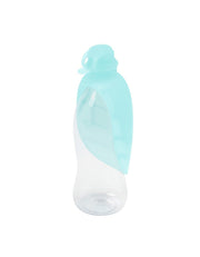 United Pets Dispensador de agua de viaje Leaf de silicona color verde agua para perros