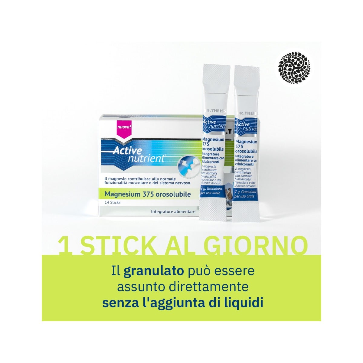 Dr Theiss Active Nutrient Magnesium 375 14 Stick Orosolubili
