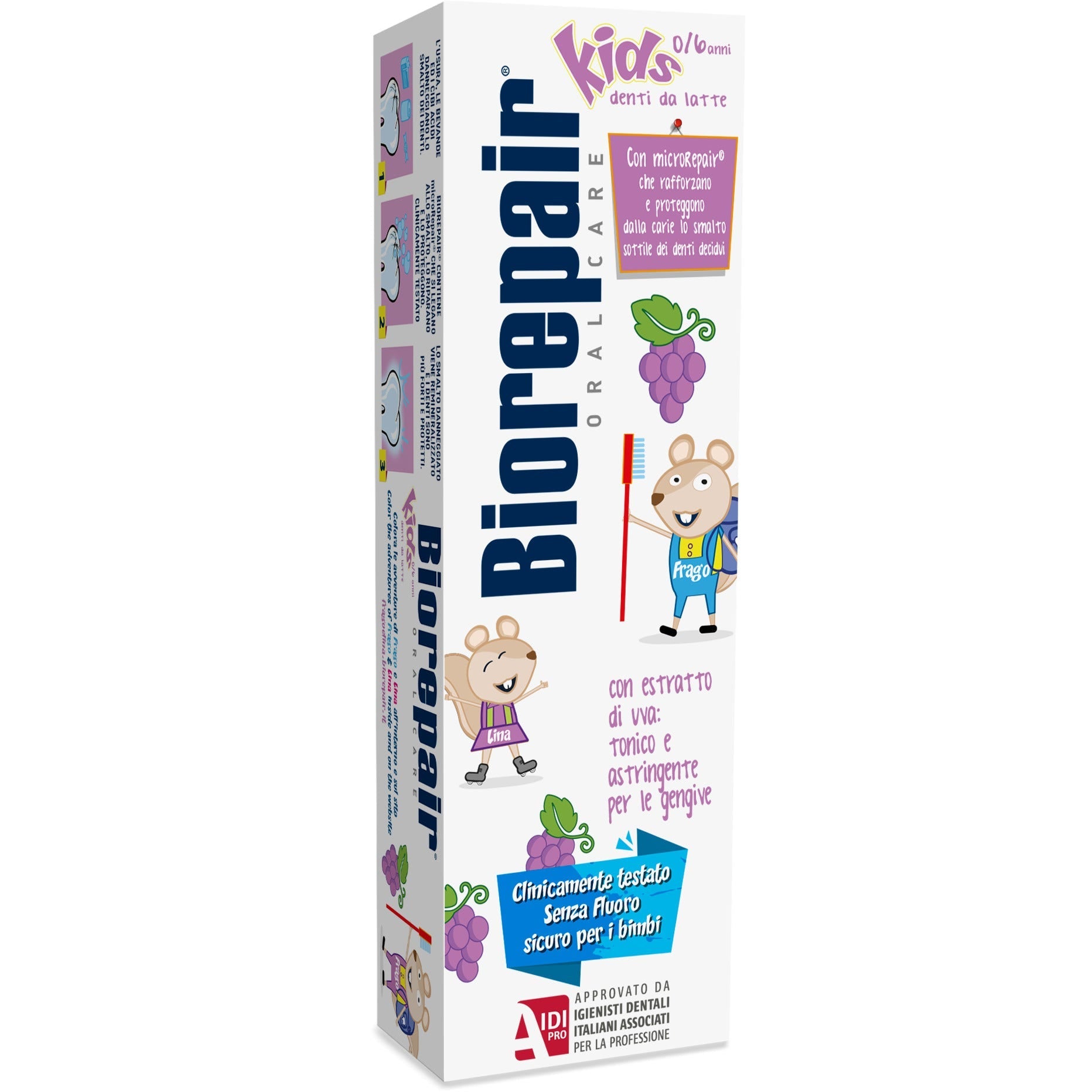 Biorepair Kids Pasta de dientes de uva 0-6 años 50 ml