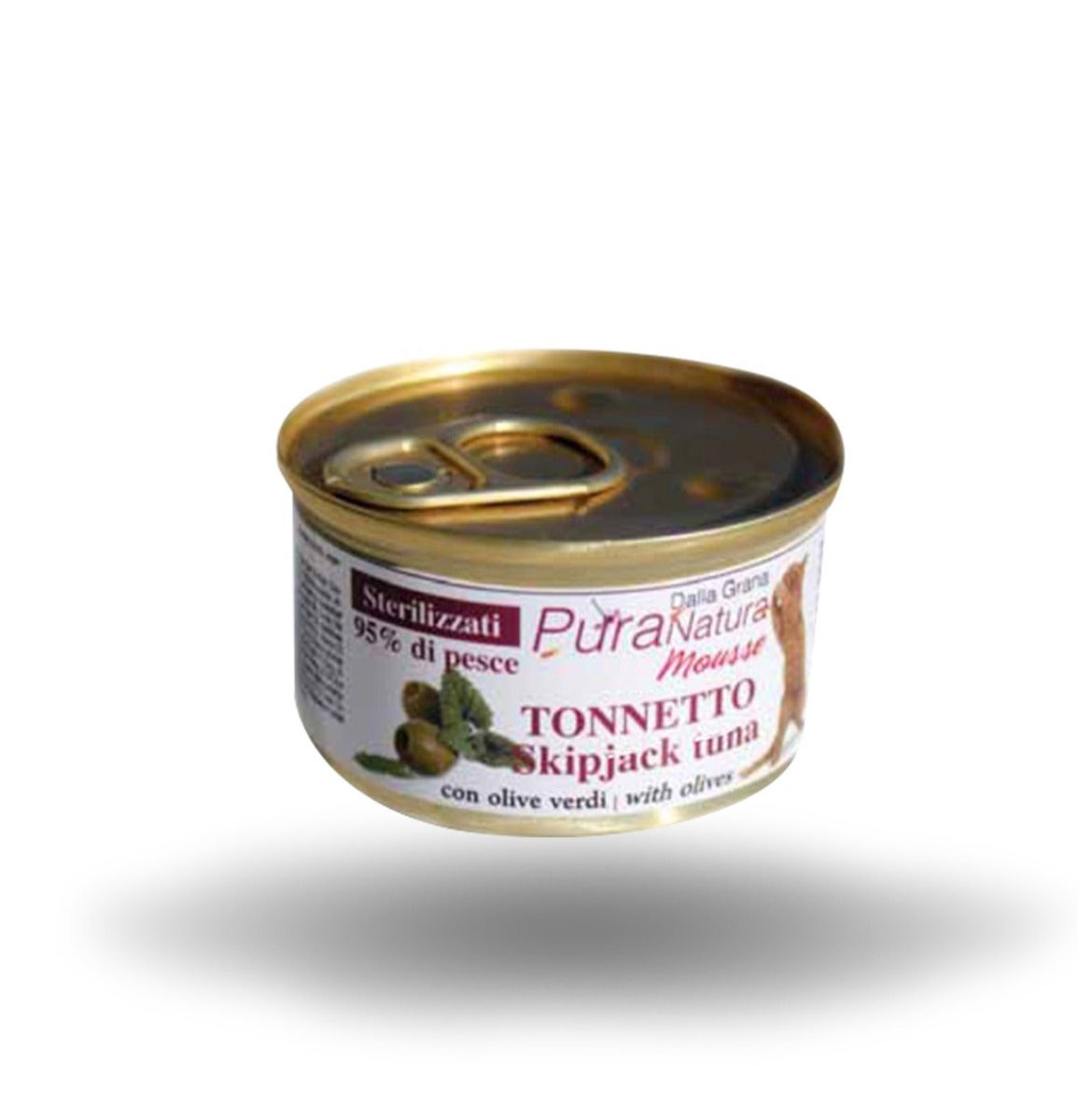 PuraNatura Atún y aceitunas, comida húmeda para gatos adultos, lata de 85 g
