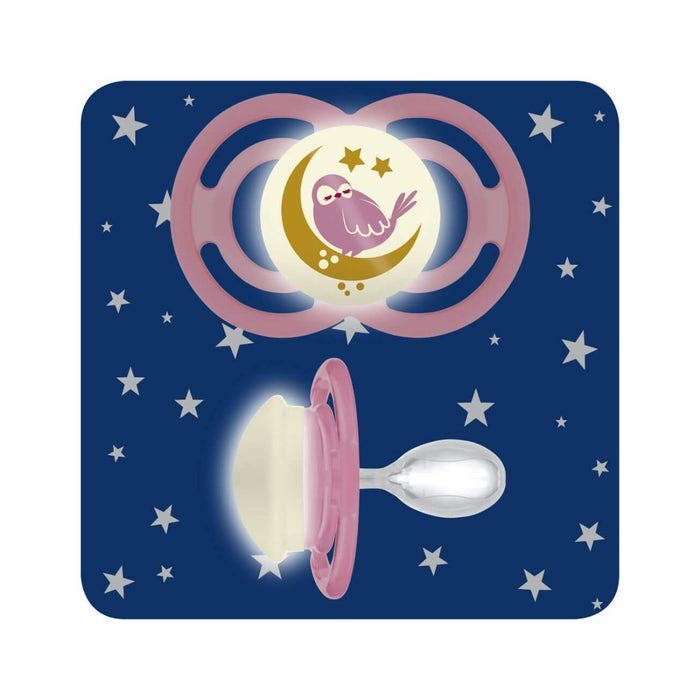 Mam Perfect Night Chupete de silicona para niñas, 1 unidad, 2-6 meses