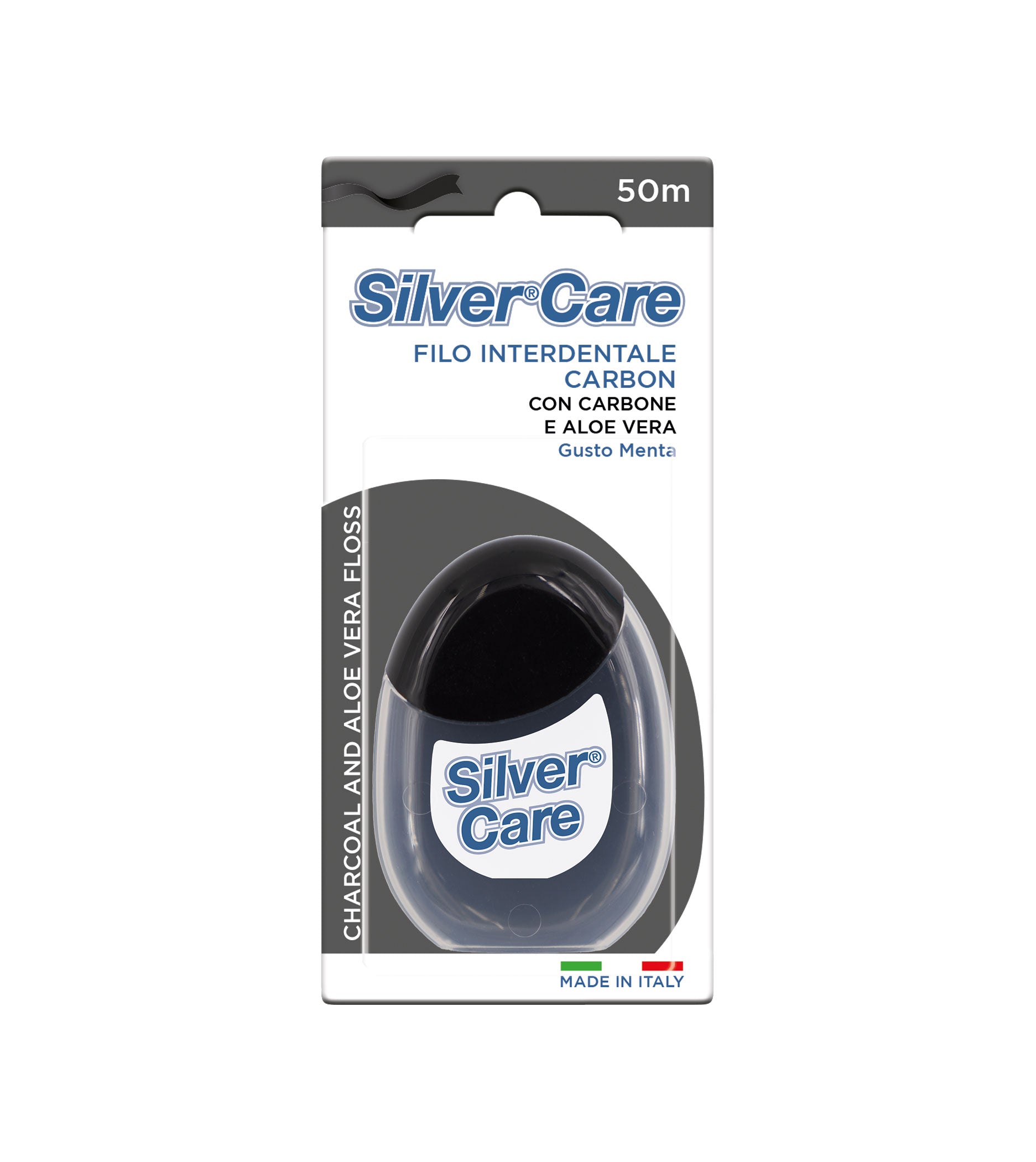 Silvercare Filo Interdentale Carbone Attivo 50m