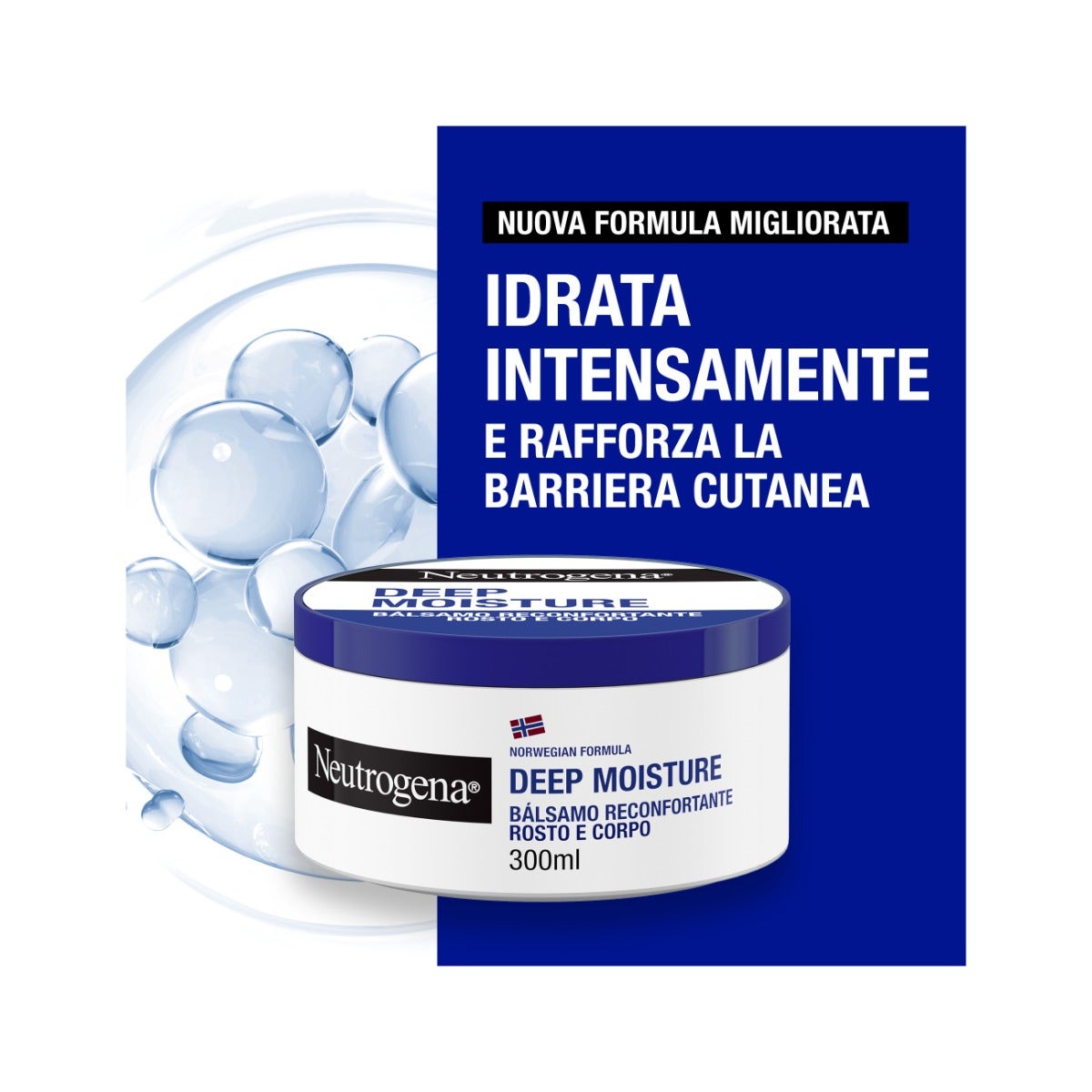 Neutrogena Bálsamo Comfort Hidratación Intensa para Piel Seca, Crema Facial y Crema Corporal 300 ml