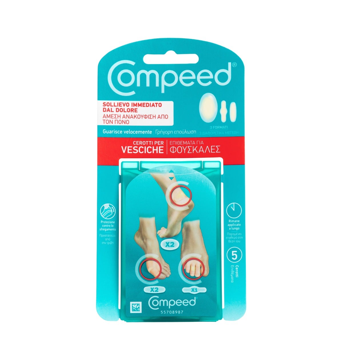 Compeed Parches para ampollas, formato mixto, 5 unidades