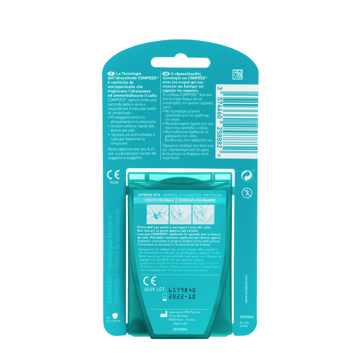 Compeed Parches para callos en el interior de los dedos 10 unidades