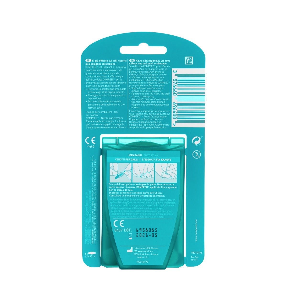 Compeed Parches Hidratantes para Callos, 6 unidades