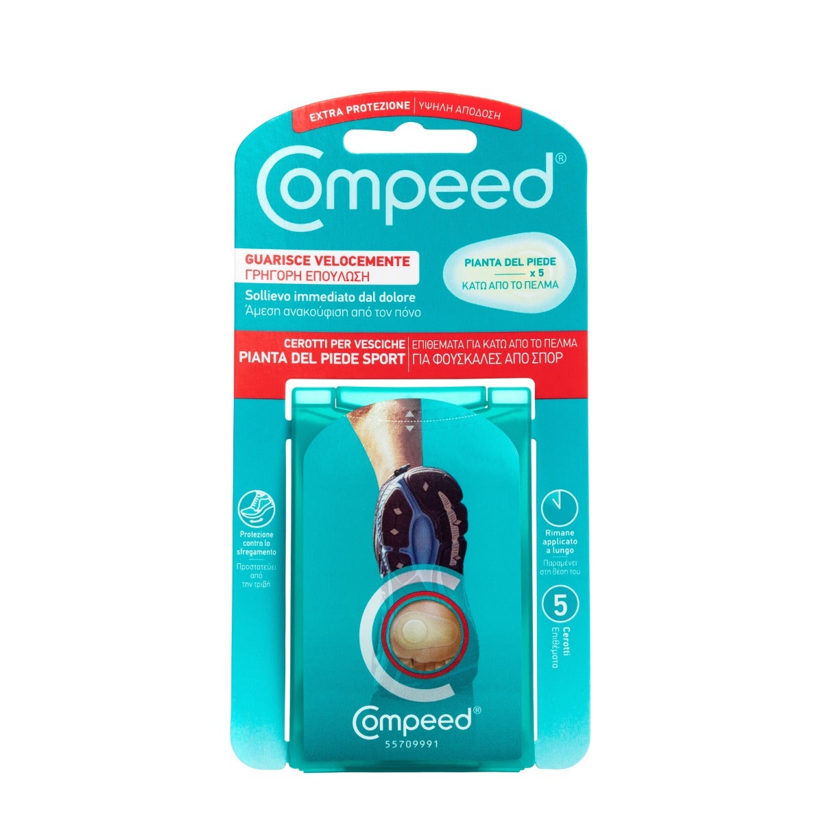 Compeed Parches para ampollas en la planta del pie (deportivos) 5 unidades