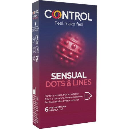 Control Preservativi Sensual Dots&Lines 6 Pezzi