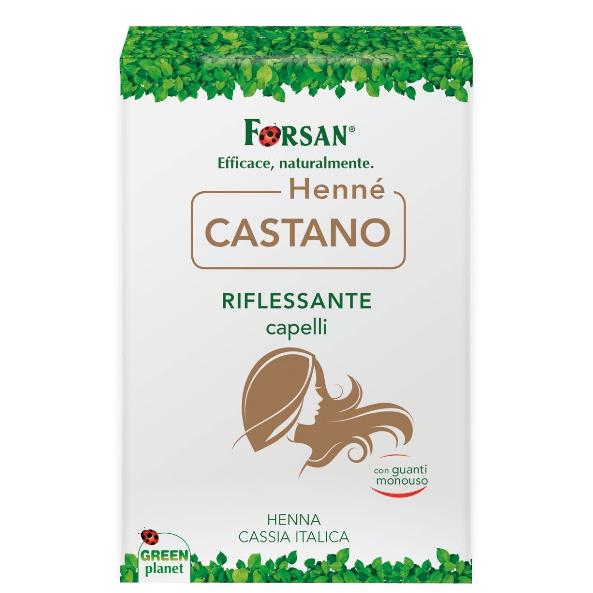 Forsan Hennè Capelli Castano 2 Buste Monodose Da 50g
