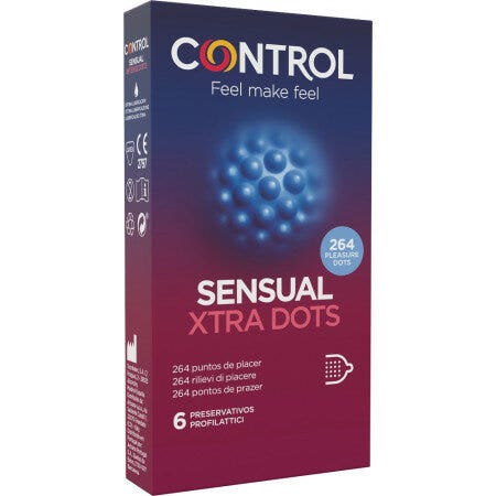 Control Sensual Xtra Dots 6 condones