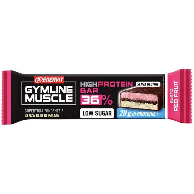 Enervit Gymline Barrita alta en proteínas 36 % Frutos rojos 55 g