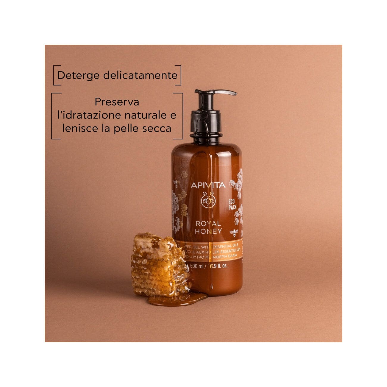 Apivita Gel de ducha limpiador con miel 500 ml