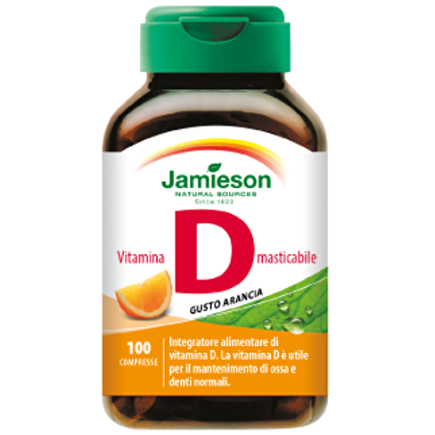 Jamieson Vitamina D Masticable Naranja 100 Comprimidos