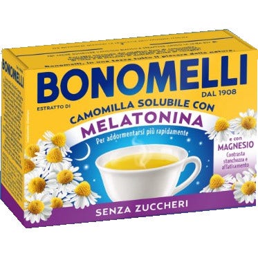 Bonomelli Manzanilla Soluble con Melatonina y Magnesio 16 sobres