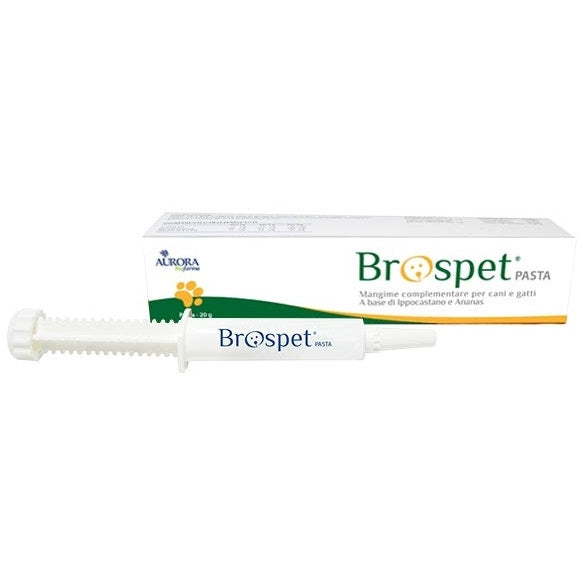 Brospet Pasta, alimento complementario para el drenaje de líquidos intersticiales para perros/gatos, 20 g