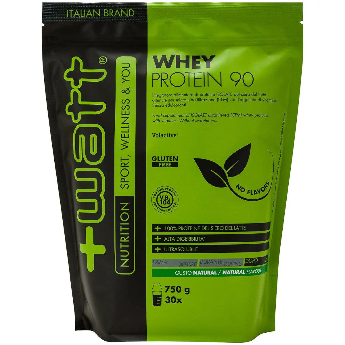 '+Watt Whey Protein 90 Doypack Sabor Natural 750 g