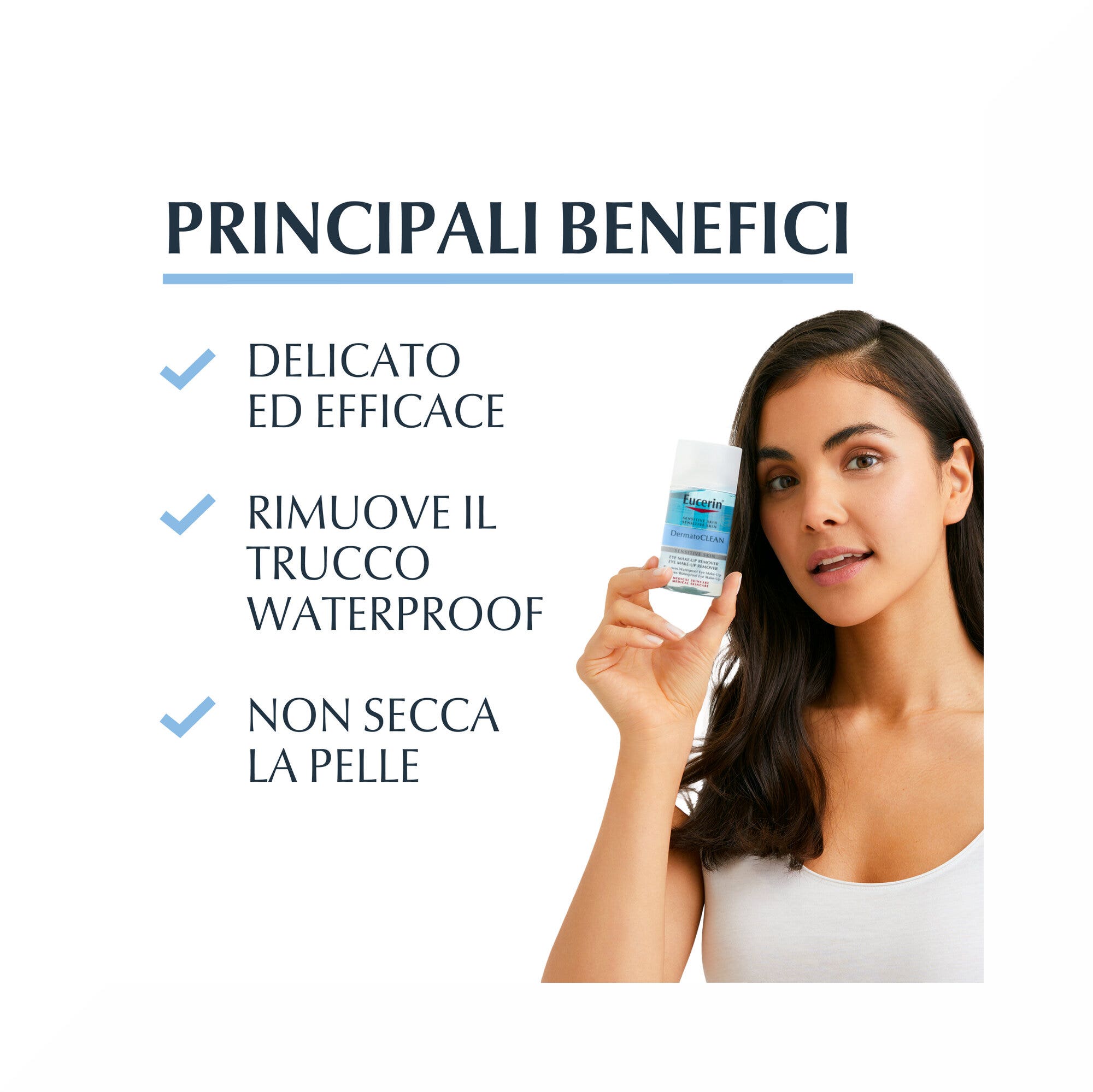 Eucerin Dermatoclean Struccante Occhi Waterproof trattamento 125 ml