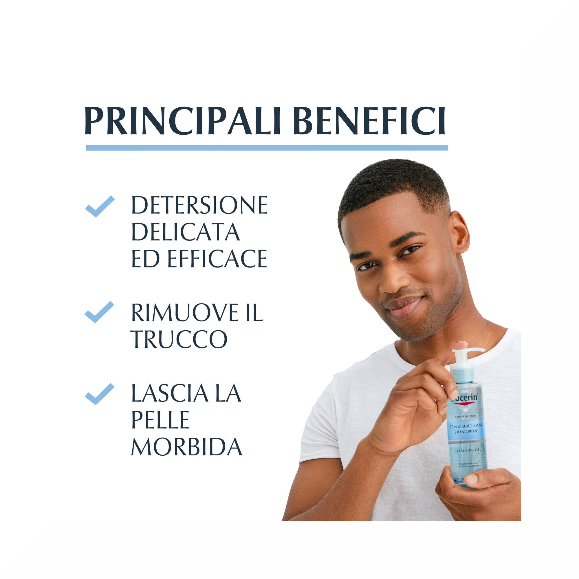 Eucerin DermatoClean Hyaluron gel detergente Viso 200 ml