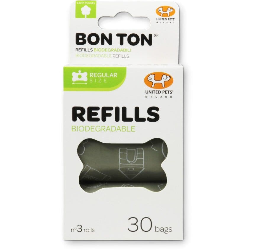 United Pets Refill Bon Ton Regular 3 Ricariche Sacchettini Biodegradabili Neri