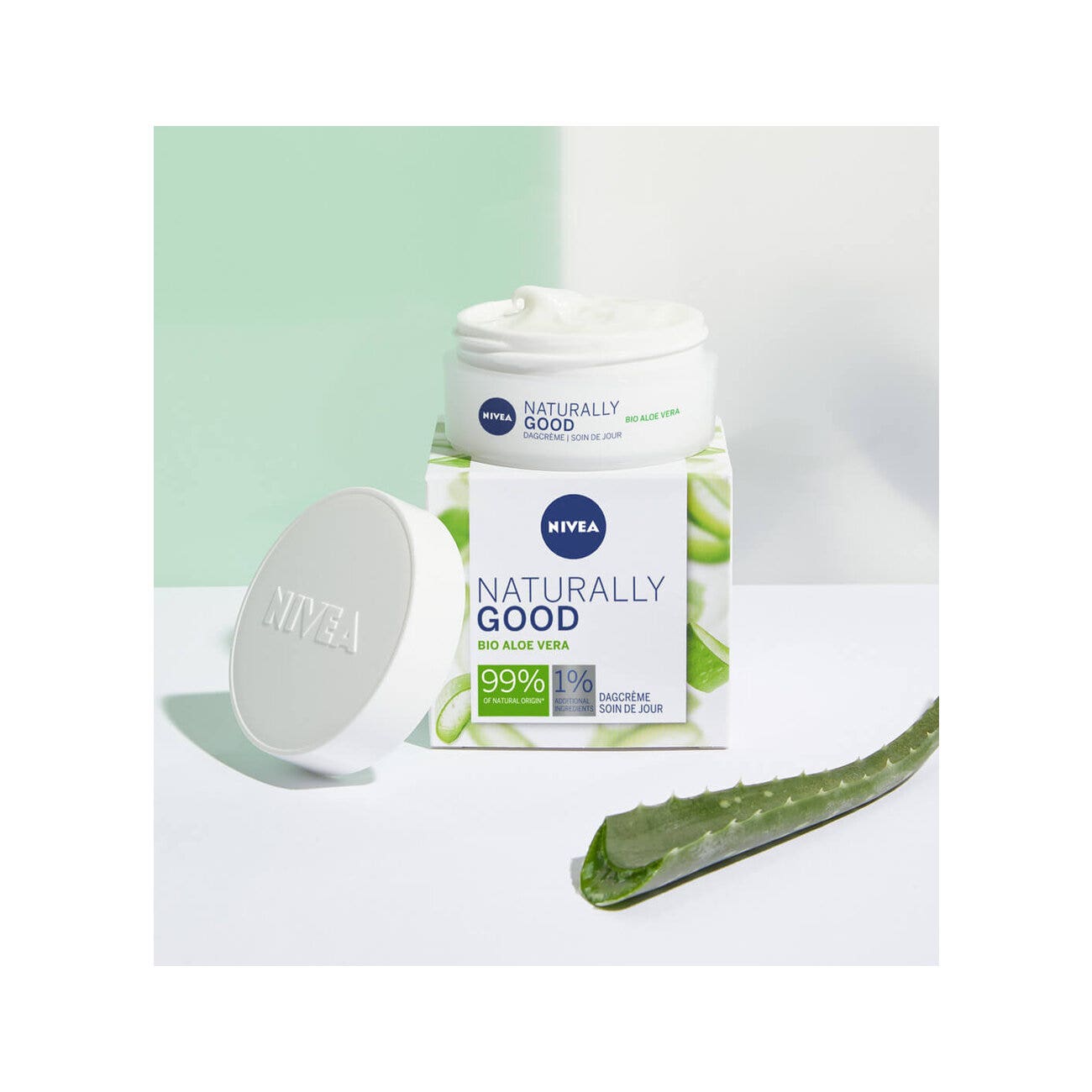 Nivea Naturally Good Crema de día hidratante facial refrescante para pieles normales y mixtas 50 ml