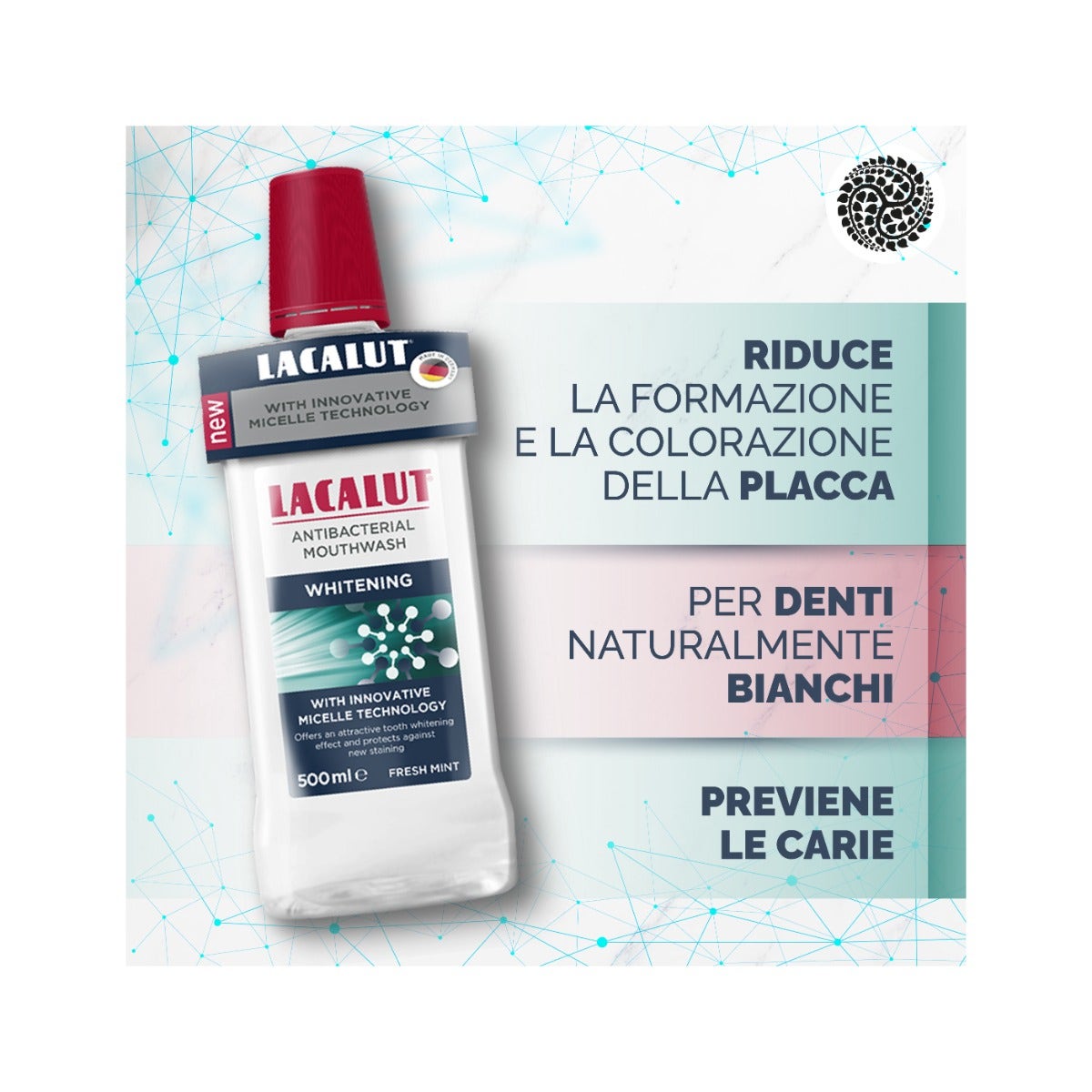 Lacalut Collutorio Micellare Whitening 500ml