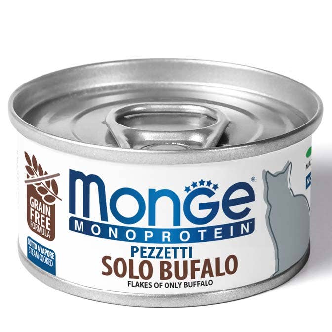 Monge Monoprotein Trozos Solo Búfalo Comida húmeda para gatos adultos 80 g