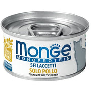 Monge Monoprotein Tiras Solo Pollo Comida húmeda para gatos adultos 80 g