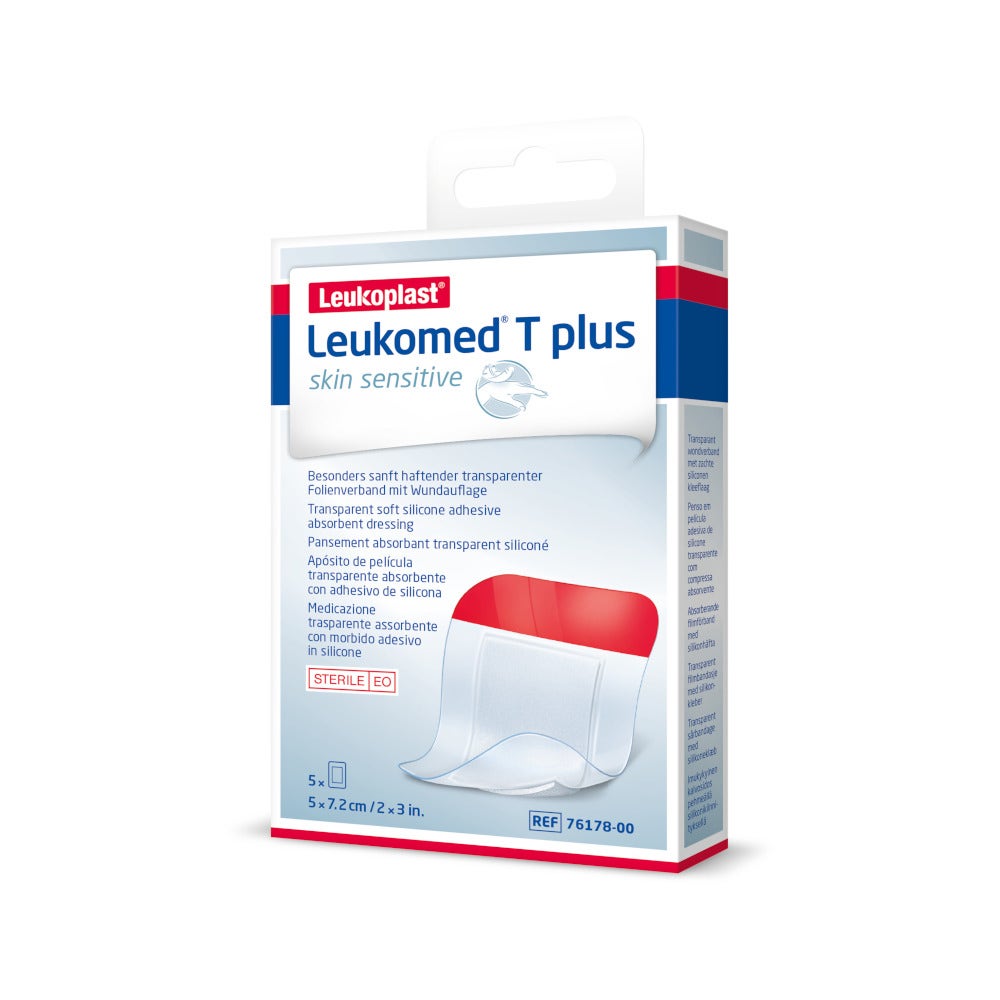 Leukomed T Plus Apósito Postoperatorio Impermeable Transparente 5x7,2cm 5 Piezas-5