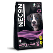 Necon Zero Grain Puppy E Junior Crocchette Pesce E Piselli Per Cani Cuccioli Sacco 3kg