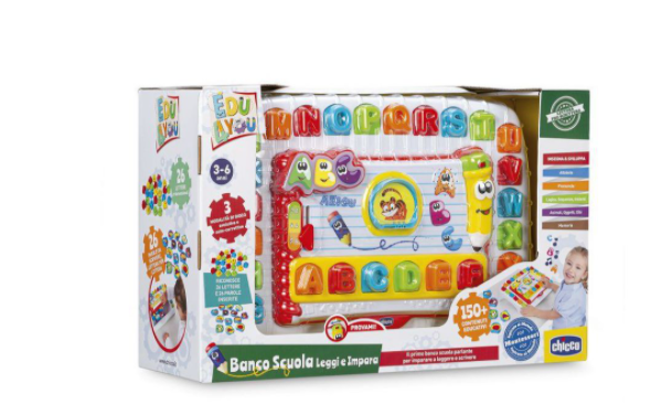 Chicco Gioco Banco Scuola Leggi&Impara Italiano 3-6 Anni+