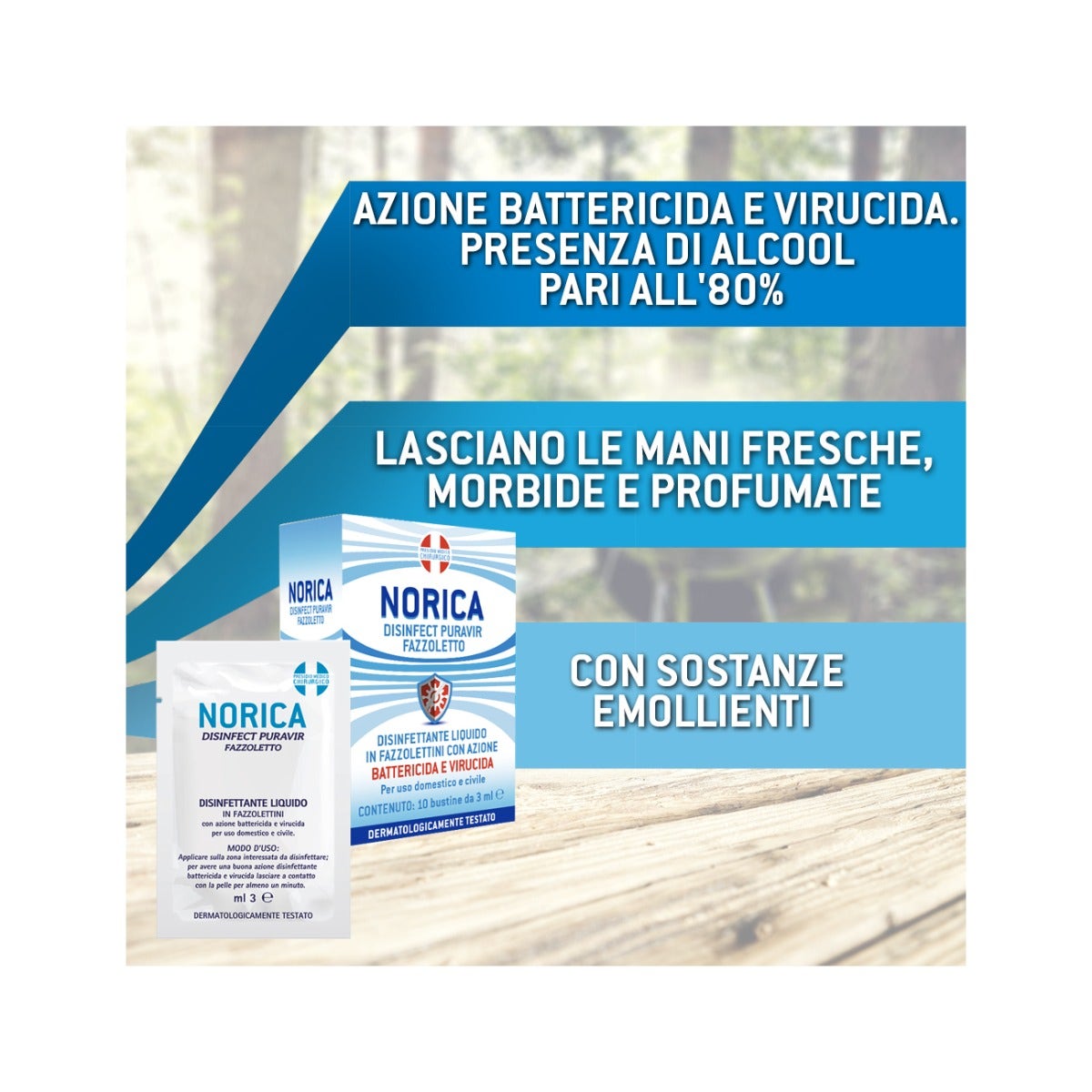 Norica Disinfect Puravir Fazzoletti 10 Bustine