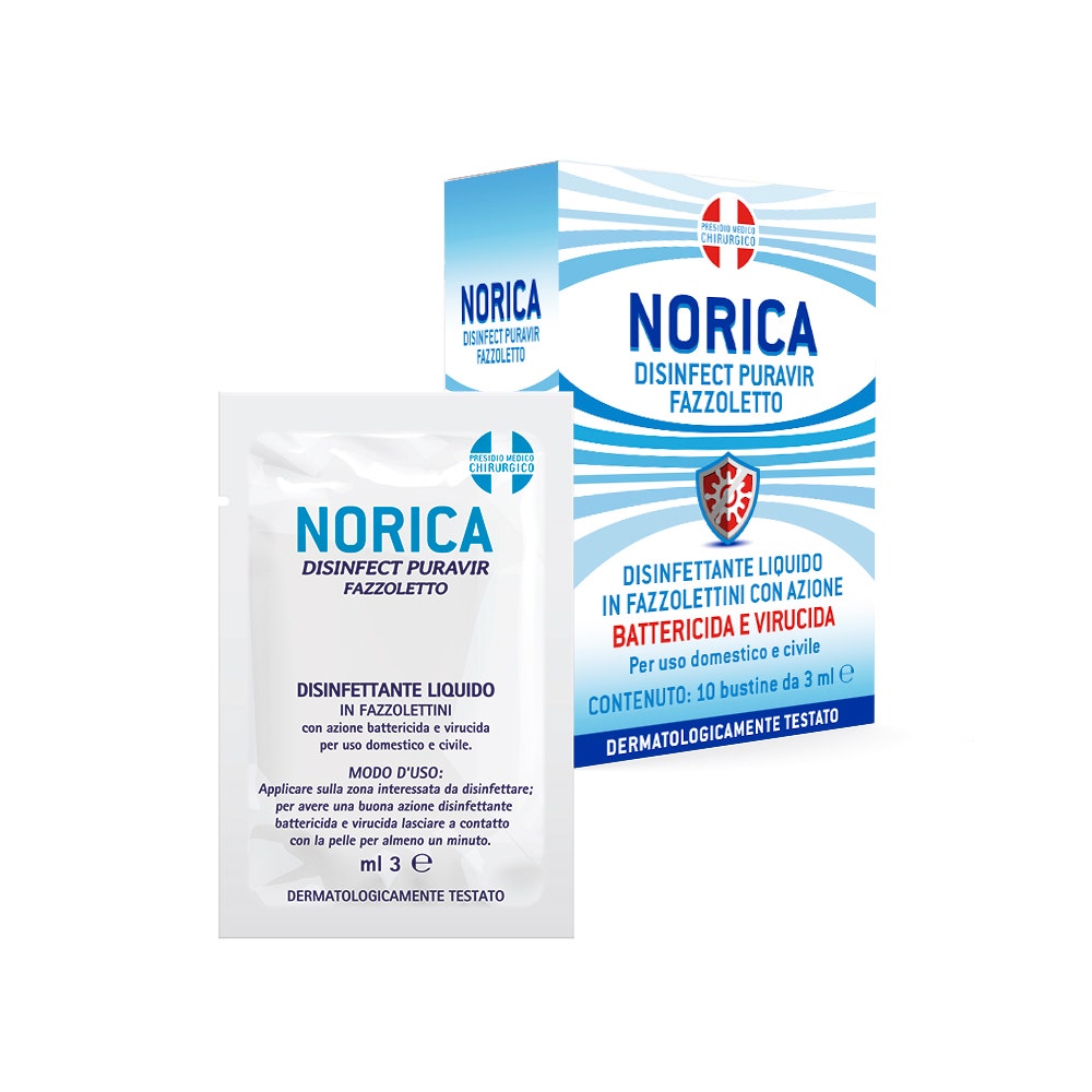 Norica Disinfect Puravir Fazzoletti 10 Bustine