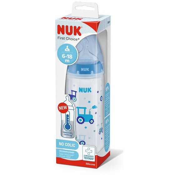 Nuk First Choice Biberon Tettarella Silicone 6-18 Mesi 1 Pezzo Colori Assortiti