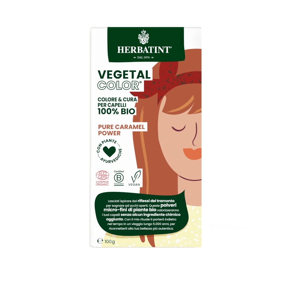 Herbatint Vegetal Color Pure Caramel Power, color caramelo, 100 g