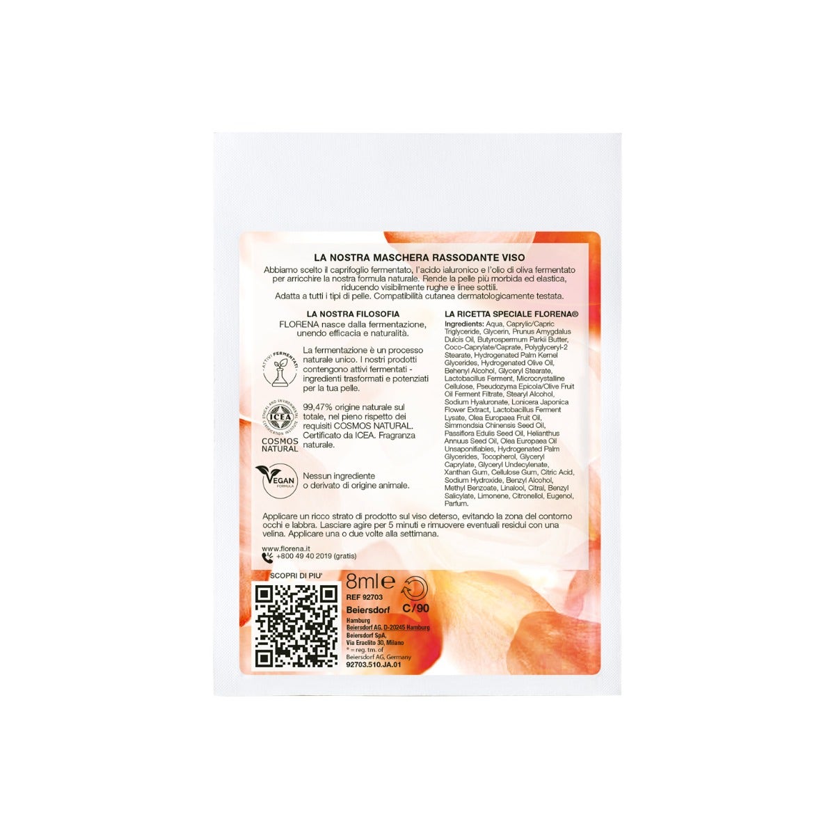 Florena Maschera Viso Rassodante 1 Pezzo 8ml