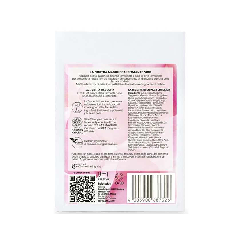 Florena Maschera Viso Idratante 1 Pezzo 8ml