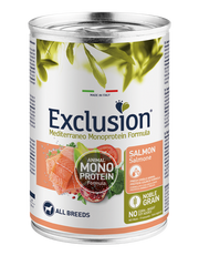 Exclusion Mediterraneo Monoprotein Noble Grain Comida húmeda de salmón para perros adultos Lata de 400 g