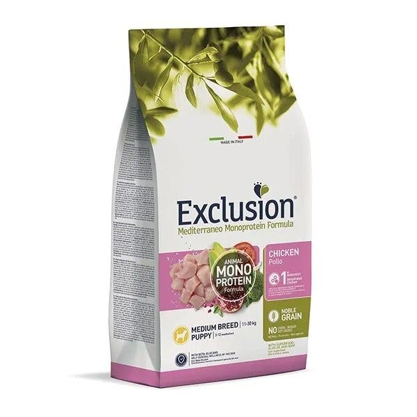 Exclusion Mediterraneo Croquetas Monoproteicas De Pollo Para Perros Cachorros Tamaño Mediano Bolsa 12 Kg-2