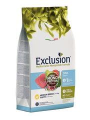 Exclusion Mediterraneo Monoprotein Formula Noble Grain Tuna Croquetas con atún para cachorros de tamaño mediano, saco de 3 kg