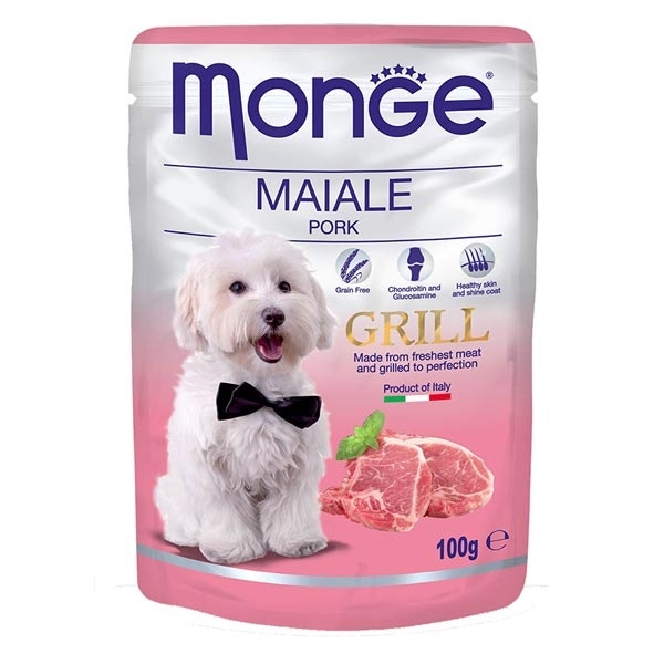 Monge Grill Cerdo Comida húmeda para perros adultos 100 g