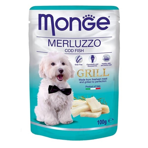 Monge Grill Bacalao Comida húmeda para perros adultos 100 g