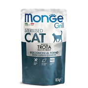 Monge Grill Sterilised Rico en Trucha Comida Húmeda para Gatos Esterilizados 85 g
