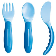 Mam Baby's Cutlery Set Posate Azzurre Per Bambini 6 Mesi+