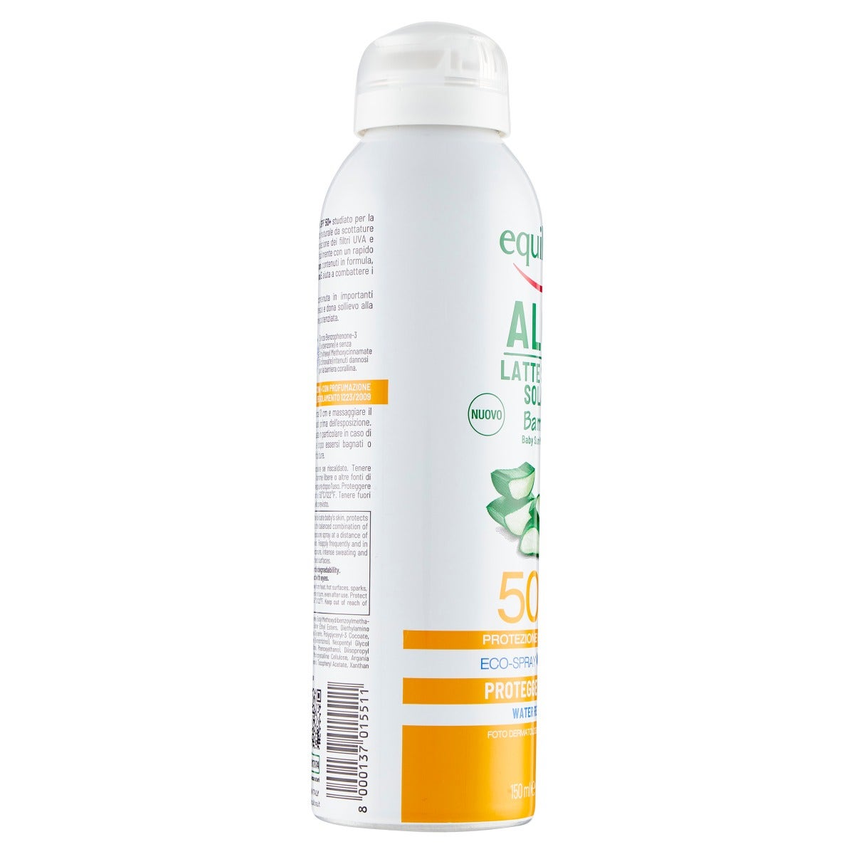 Equilibra Aloe Latte Spray Solare Corpo Bimbi Pelle Delicata SPF50+ 150ml
