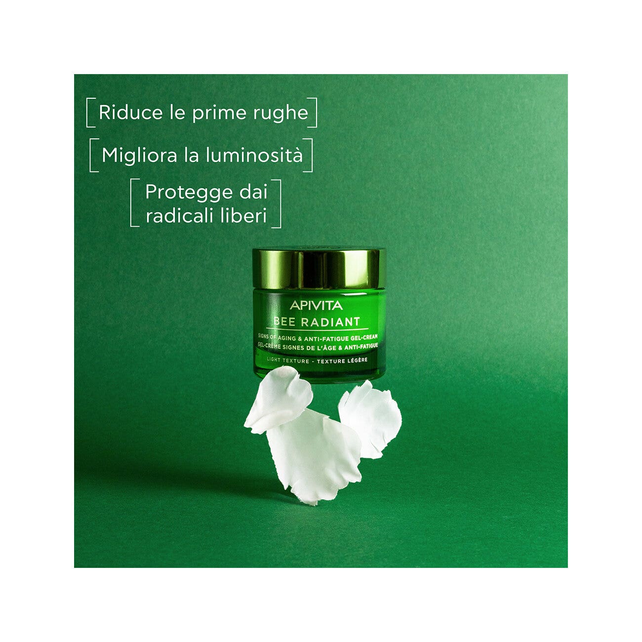 Apivita Bee Radiant Crema Gel Anti-Fatica Peony Light 50ml